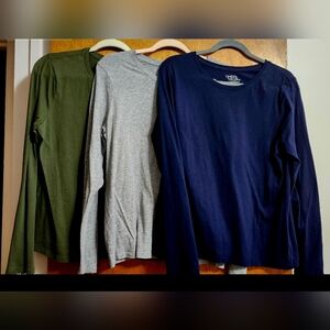 3-Lot Ladies Super-Soft Long-Sleeved Tees
